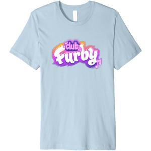 imageFurby Club Furby Colorful Gradient Musical Notes Furry Logo Premium TShirtBaby Blue