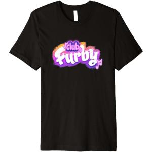 imageFurby Club Furby Colorful Gradient Musical Notes Furry Logo Premium TShirtBlack