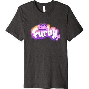 imageFurby Club Furby Colorful Gradient Musical Notes Furry Logo Premium TShirtDark Heather Grey
