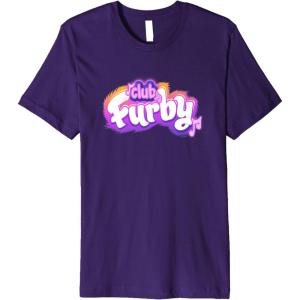 imageFurby Club Furby Colorful Gradient Musical Notes Furry Logo Premium TShirtPurple