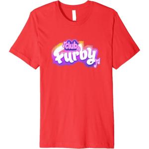 imageFurby Club Furby Colorful Gradient Musical Notes Furry Logo Premium TShirtRed