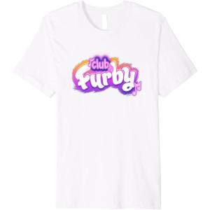 imageFurby Club Furby Colorful Gradient Musical Notes Furry Logo Premium TShirtWhite