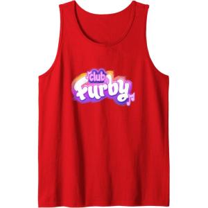 imageFurby Club Furby Colorful Gradient Musical Notes Furry Logo Tank TopRed