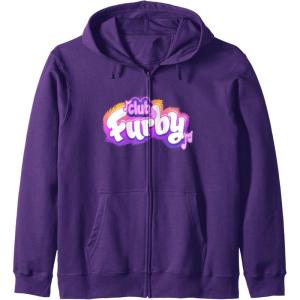 imageFurby Club Furby Colorful Gradient Musical Notes Furry Logo Zip HoodiePurple