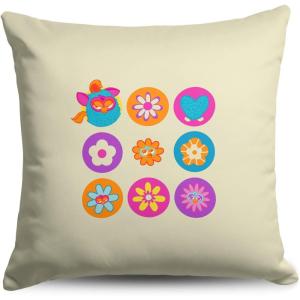 imageNorthwest Throw Pillow Square Furby DoodleCartoon Floral