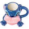 imageSilver Buffalo Disney Alice in Wonderland Stacked Teacup 3D Sculpted Ceramic Coffee Mug 20 OuncesLilo and Stitch Holding Heart Ohana