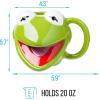 imageSilver Buffalo Disney Alice in Wonderland Stacked Teacup 3D Sculpted Ceramic Coffee Mug 20 OuncesMuppets Kermit the Frog