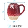 imageSilver Buffalo Disney Alice in Wonderland Stacked Teacup 3D Sculpted Ceramic Coffee Mug 20 OuncesRed Dragon Egg