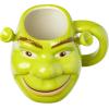 imageSilver Buffalo Disney Alice in Wonderland Stacked Teacup 3D Sculpted Ceramic Coffee Mug 20 OuncesShrek Face Grin