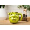imageSilver Buffalo Disney Alice in Wonderland Stacked Teacup 3D Sculpted Ceramic Coffee Mug 20 OuncesShrek Face Grin