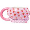 imageSilver Buffalo Disney Alice in Wonderland Stacked Teacup 3D Sculpted Ceramic Coffee Mug 20 OuncesStrawberry Shortcake