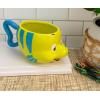 imageSilver Buffalo Disney Alice in Wonderland Stacked Teacup 3D Sculpted Ceramic Coffee Mug 20 OuncesThe Little Mermaid Flounder