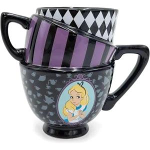 imageSilver Buffalo Disney Alice in Wonderland Stacked Teacup 3D Sculpted Ceramic Coffee Mug 20 OuncesAlice in Wonderland