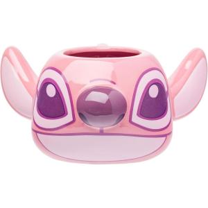 imageSilver Buffalo Disney Alice in Wonderland Stacked Teacup 3D Sculpted Ceramic Coffee Mug 20 OuncesLilo and Stitch Angel