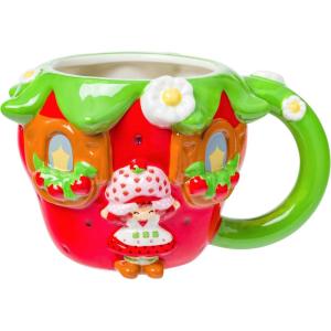 imageSilver Buffalo Disney Alice in Wonderland Stacked Teacup 3D Sculpted Ceramic Coffee Mug 20 OuncesStrawberry Shortcake Cake